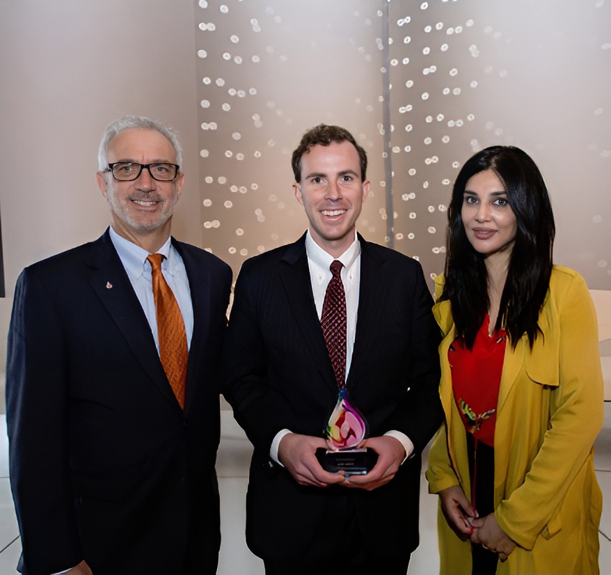 Robert Weinstein, Ph.D., of Robertet USA and Fragrance Creators Board Chairman; John Carey of Firmenich standing next to each other.